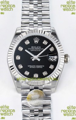 Rolex Super Clone Datejust ETA 2688 Movement 31MM Stainless Steel Black Dial Watch 