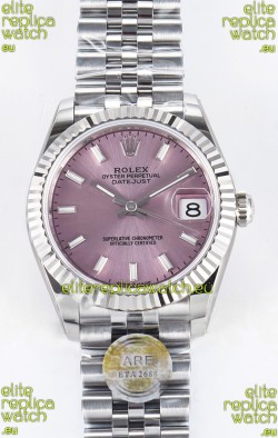Rolex Super Clone Datejust ETA 2688 Movement 31MM Stainless Steel Pink Dial Watch 