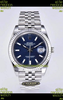 Rolex Datejust Cal.3235 Movement 1:1 Mirror Replica 904L Steel 41MM - Blue Fluted Motif Dial