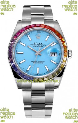 Rolex Datejust 41MM Swiss Replica Watch - 904L Steel in Blue Tiffany Dial 