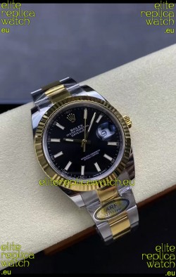 Rolex Datejust M126333 41MM ETA3235 72 Hours Power Black Dial Oyster 1:1 Mirror Replica Yellow Gold 904L Steel