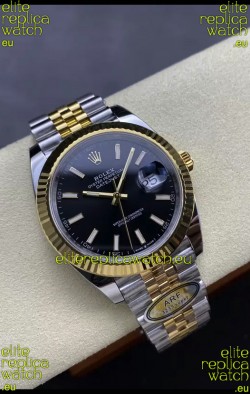 Rolex Datejust M126333 41MM ETA3235 72 Hours Power Black Dial Jubilee 1:1 Mirror Replica Yellow Gold 904L Steel