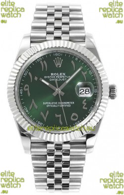 Rolex Datejust M126300 41MM ETA3235 Green Arabic Dial - 904L Steel Casing 