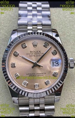 Rolex Datejust 31MM Swiss 1:1 Mirror Replica in 904L Steel - Champange Dial