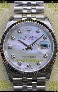 Rolex Datejust 178384 31MM Swiss 1:1 Mirror Replica in 904L Steel - White Pearl Dial 