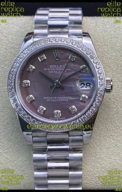 Rolex Datejust 178384 31MM Swiss Replica in 904L Steel in Grey Dial - 1:1 Mirror Replica