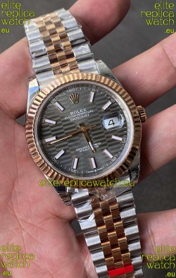 Rolex Datejust Cal.3235 Movement 1:1 Mirror Replica 904L Steel 41MM - Grey Fluted Motif Dial