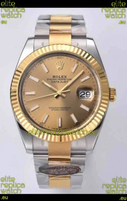 Rolex Datejust 126333 41MM Cal.3235 Swiss 1:1 Mirror Replica Watch in 904L Gold Dial