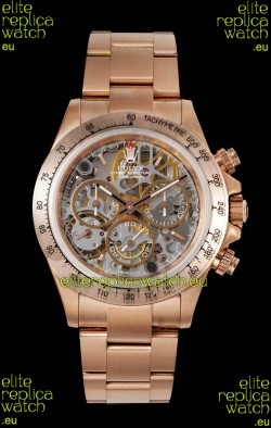 Rolex Daytona Super Clone "Artisans De Genève - Glacier" Edition Rose Gold Watch 