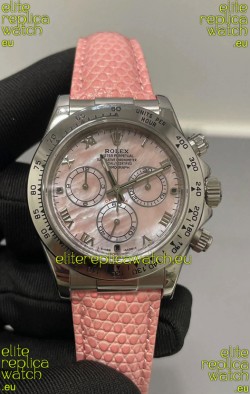 Rolex Daytona Super Clone Pink Pearl Dial Stainless Steel 1:1 Mirror Cal.4131 Movement Replica Watch