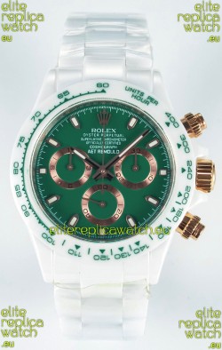Rolex Daytona AET Remould Dark Green Dial Full Ceramic Strap Watch in Cal.4130 Movement