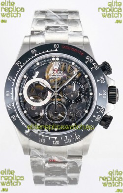 Rolex Daytona Super Clone Artisans De Geneve Stainless Steel Watch Black Ceramic Bezel Watch