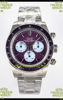 Rolex Daytona Super Clone Artisans De Geneve Edition Maroon Dial Swiss Replica Watch