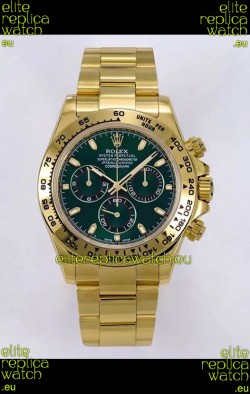 Rolex Daytona John Mayer Super Clone 116508 Yellow Gold Green Dial Cal.4130 Movement Swiss Replica