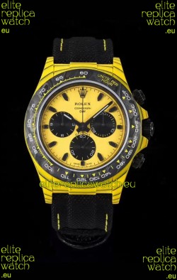 Rolex Cosmograph Daytona DiW BUMBLEBEE Edition Carbon Fiber Watch - Cal.4130 Movement 