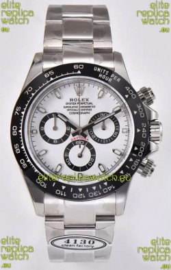 Rolex Cosmograph Daytona M116500LN Original Cal.4130 Movement - 904L Steel Watch in White Dial