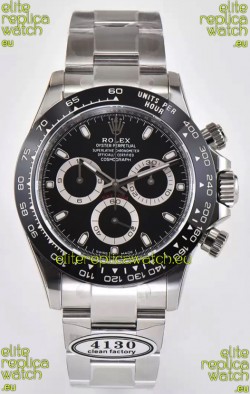 Rolex Cosmograph Daytona M116500LN Original Cal.4130 Movement - 904L Steel Watch in Black Dial