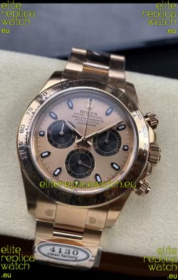Rolex Cosmograph Daytona M116505-0009 Rose Gold Original Cal.4130 Movement - 904L Steel Watch