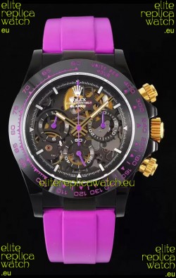 Rolex Daytona Blaken Pink 1:1 Swiss Mirror Replica Skeleton Dial Cal.4130 Movement