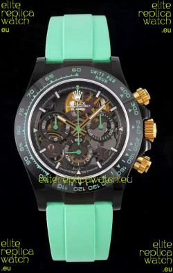 Rolex Daytona Blaken Green 1:1 Swiss Mirror Replica Skeleton Dial Cal.4130 Movement