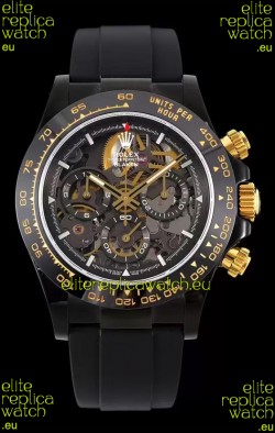 Rolex Daytona Blaken Black 1:1 Swiss Mirror Replica Skeleton Dial Cal.4130 Movement