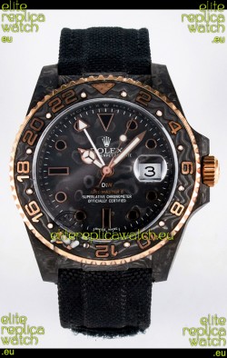 Rolex GMT Masters II Super Clone DiW Edition Swiss Replica Lightweight Carbon Casing Watch 