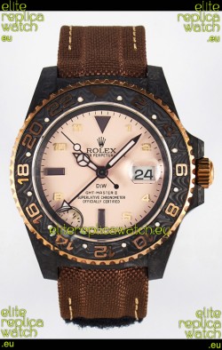 Rolex GMT Masters II Super Clone DiW Edition Swiss Replica Lightweight Carbon Casing Watch 