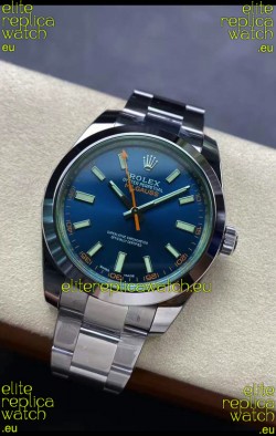 Rolex Milgauss 116400M Swiss Watch with BLUE Dial - Ultimate 904L Steel Watch