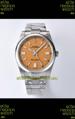 Rolex Oyster Perpetual REF#124300 41MM Cal.3230 Movement Swiss Replica Dark Yellow Dial 904L Steel 1:1 Mirror Replica Watch