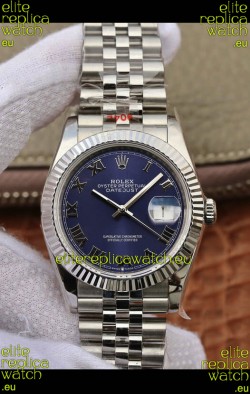 Rolex Datejust 31MM ETA-2671 Movement Swiss Replica in 904L Steel in Blue Roman Dial
