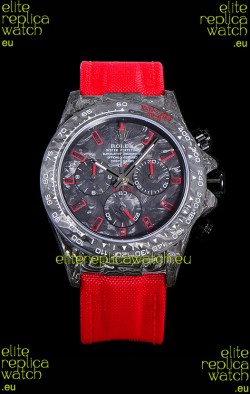 Rolex Daytona DiW Edition "All Black/Red" Forged Cabon Casing 1:1 Mirror Replica