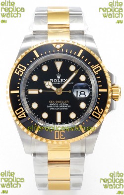 Rolex Sea-Dweller Super Clone 126603 Swiss Replica Watch 1:1 Mirror Replica in Two Tone Casing 904L Steel