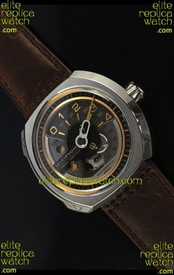 SevenFriday V02-01 Miyota 82S7 Movement 1:1 Edition Gold/Brown Dial
