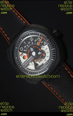 SevenFriday V02-01 Miyota 82S7 Movement 1:1 Edition Carbon Dial