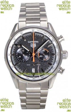 Tag Heuer Carrera Chronograph 43 Swiss Quartz Replica Watch Grey Dial Steel Strap 
