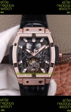 Hublot Masterpiece MP Edition Genuine Tourbillon Swiss Replica Watch In Rose Gold Casing