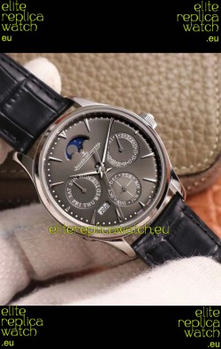 Jaeger LeCoultre Master Ultra-Thin Perpetual Calendar Grey Dial Swiss Replica Watch 