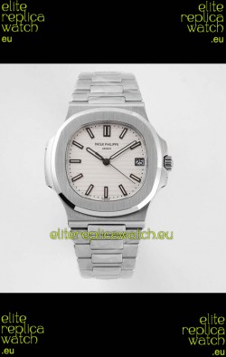 Patek Philippe Nautilus 5711/1A-011 1:1 Mirror Swiss Replica Watch in White Dial 904L Steel 