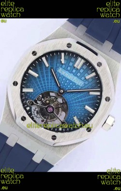 Audemars Piguet Royal Oak Tourbillon 41mm Blue Dial in 904L Steel Case Rubber Strap