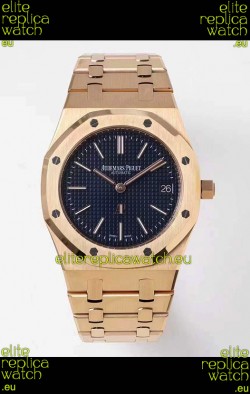 Audemars Piguet Royal Jumbo Oak Extra Thin Swiss Replica Yellow Gold - 1:1 Mirror Replica Watch