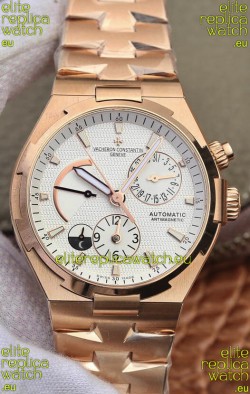 Vacheron Constantin Overseas Power Reserve Swiss Replica Watch in Rose Gold Casing