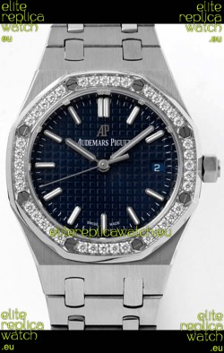 Audemars Piguet Royal Oak Swiss Automatic 34MM Swiss Watch Blue Dial - 1:1 Mirror Replica Edition