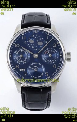 IWC Portuguese Perpetual Calendar Stainless Steel Swiss Replica Watch REF. IW503401
