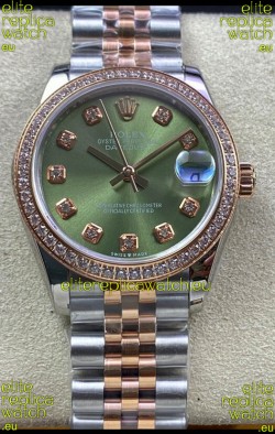 Rolex Datejust 278383 31MM Swiss Replica in 904L Steel in Green Dial - 1:1 Mirror Replica
