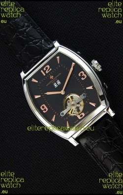 Vacheron Constantin Malte Japanese Tourbillon Replica Watch Black Dial