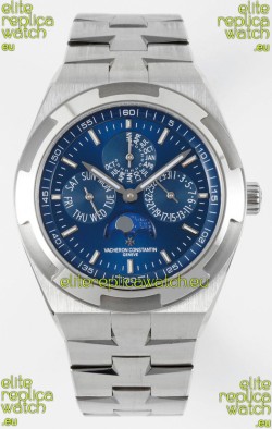 Vacheron Constantin Overseas Perpetual Calendar Ultra-Thin Blue Dial with Steel Strap