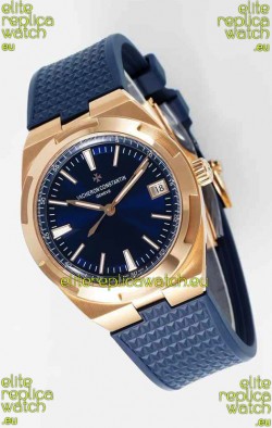 Vacheron Constantin Super Clone Overseas Edition Rose Gold Casing Rubber Strap