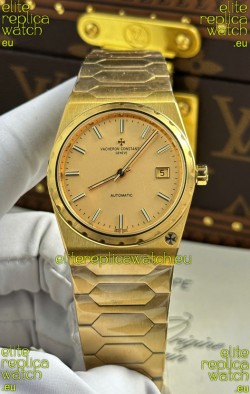 Vacheron Constantin Historiques 222 Super Clone 37MM Yellow Gold Watch in Gold Dial 