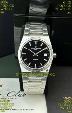 Vacheron Constantin Historiques 222 Super Clone 37MM Steel Casing Watch in Black Dial 