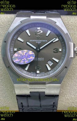 Vacheron Constantin Overseas 1:1 Mirror Swiss Replica Watch in Grey Dial - Leather Strap